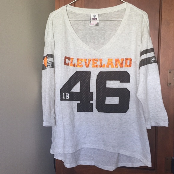 PINK Victoria's Secret Tops - 💕PINK Cleveland Browns NFL shirt💕